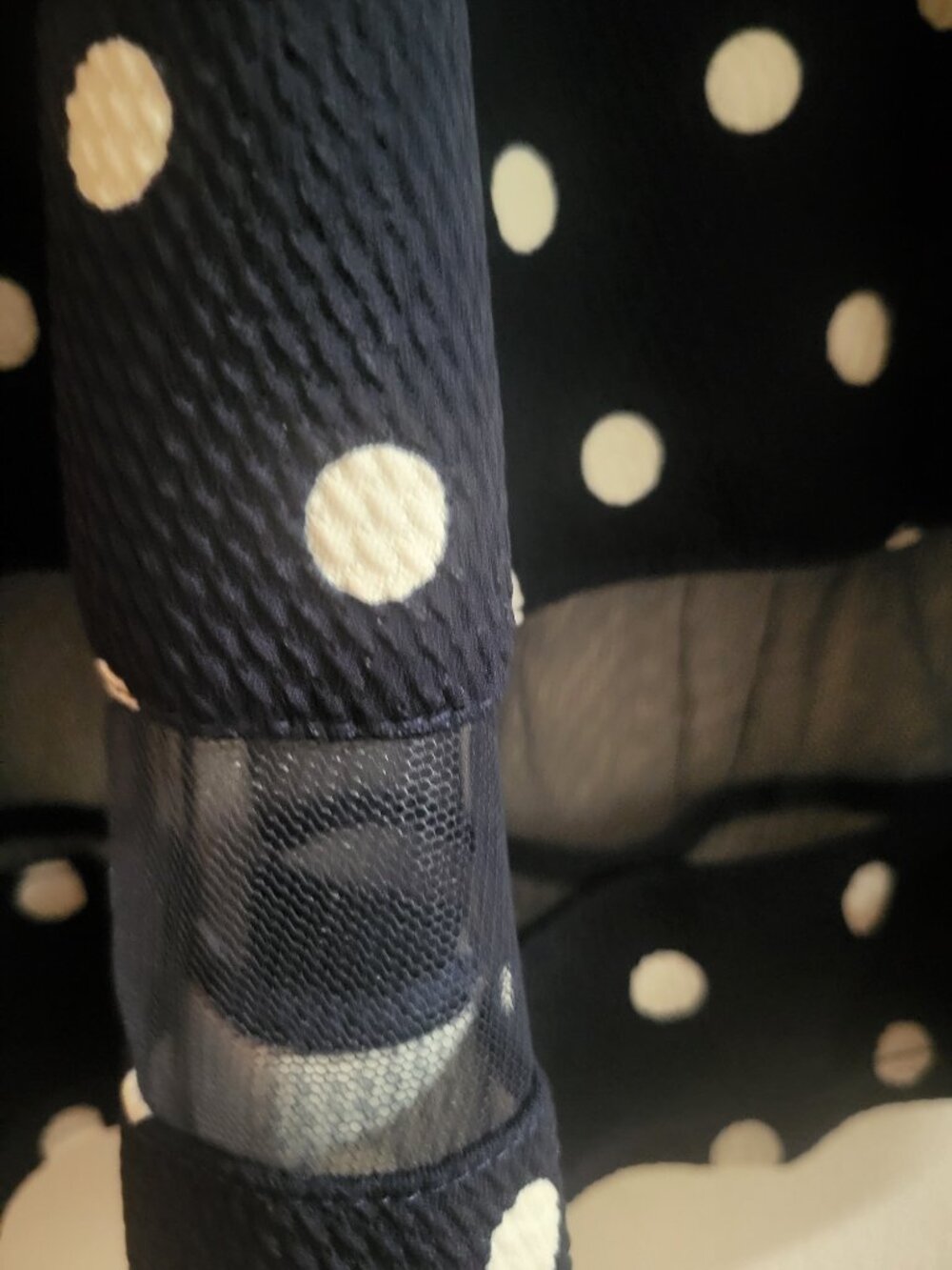 Retro Polka Dot Midi Skirt - Faith and Joy - Mesh Detail - Large - Picture 3 of 5